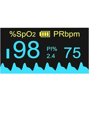 Innovo Deluxe iP900AP Fingertip Pulse Oximeter with Plethysmograph and Perfusion Index (Off-White with Black) - Plethysmograph