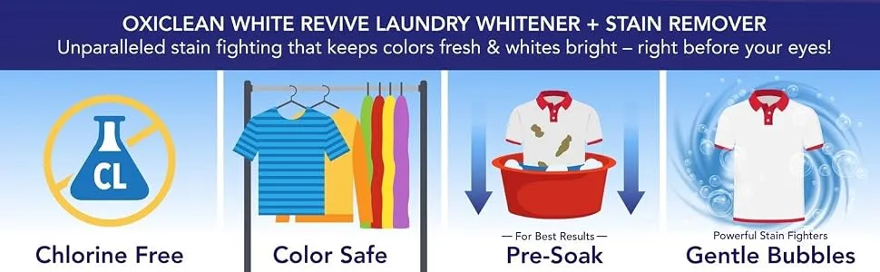 OxiClean White Revive Laundry Whitener + Stain Remover 3 lbs. - product information 6