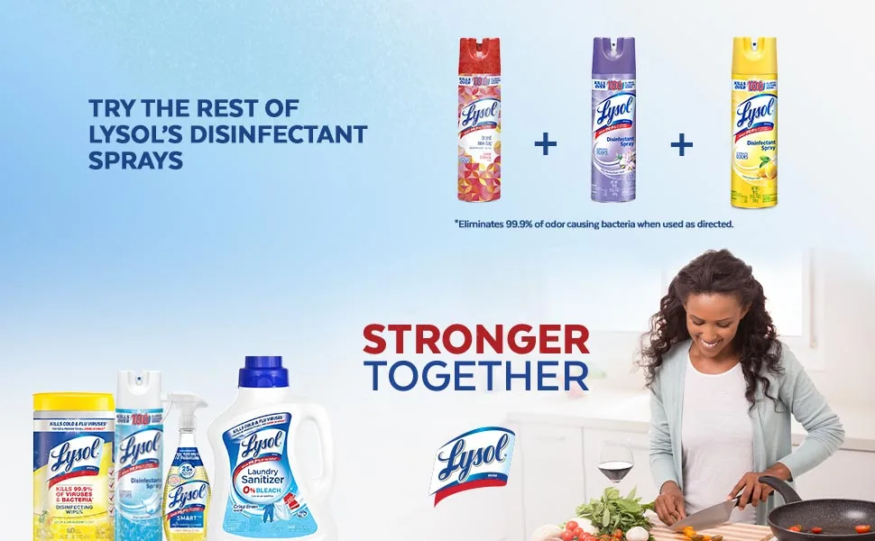 Lysol Disinfectant Spray Sanitizing and Antibacterial Spray For Disinfecting and Deodorizing Crisp Linen 2 Count 19 fl oz each - LDS Crisp Linen
