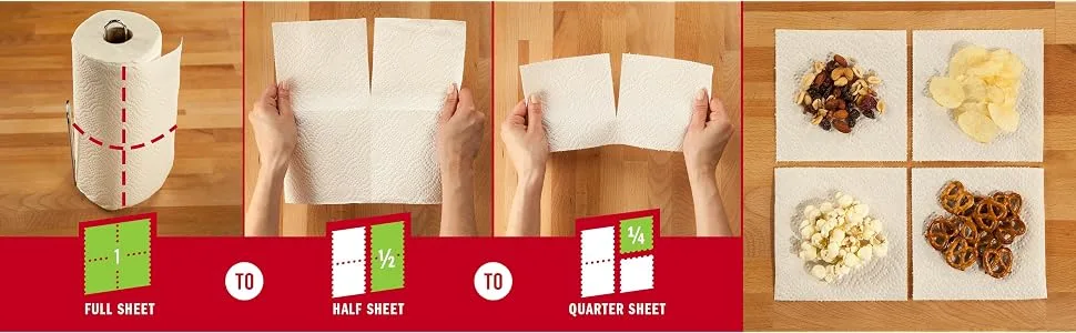 Brawny Tear-A-Square Paper Towels 16 Double Rolls = 32 Regular Rolls 3 Sheet Size Options Quarter Size Sheets - product information 2