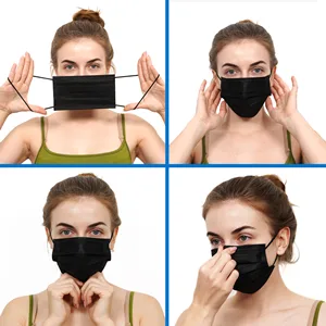 ZTANPS Face MaskPack of 50 Black Disposable Face Mask for Men & Women - Steps for usage
