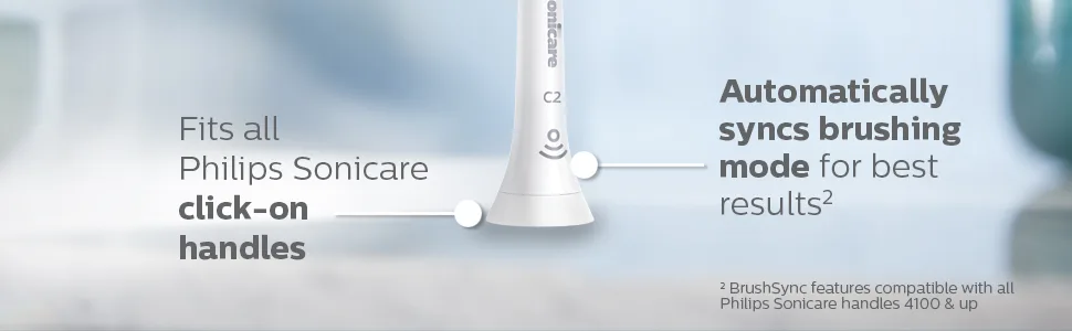 Philips Sonicare Genuine C2 Optimal Plaque Control Toothbrush Heads 3 Brush Heads White HX9023/65 - philips sonicare toothbrush heads brush heads