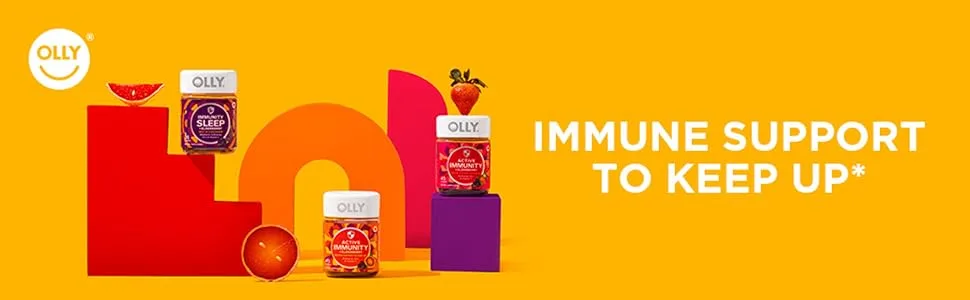 OLLY Immunity Sleep Gummy Immune and Sleep Support 3mg Melatonin Echinacea Zinc Vitamin C Chewable Supplement Berry - 36 Count - image