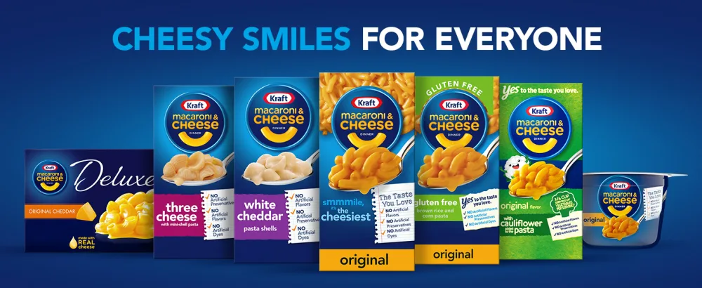 Kraft Deluxe White Cheddar Macaroni & Cheese Easy Microwavable Dinner (4 ct Pack 2.39 oz Cups) - Cheesy smiles for everyone.