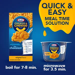 Kraft Deluxe White Cheddar Macaroni & Cheese Easy Microwavable Dinner (4 ct Pack 2.39 oz Cups) - product information 2