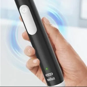 Oral-B Pro 1000 CrossAction Electric Toothbrush, Black Black 1 Count (Pack of 1) - Pressure Sensor stops pulsations if you