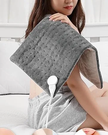 Heating pillows with automatic switch -off electrical heat pillow 30 x 60cm for back shoulder neck and temperature adjustment in 6 fast heating technology overheating protection blue - product information 23