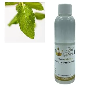 Sauna infusion concentrate English peppermint - 250ml in a PET bottle with drip closure and child locking English peppermint 250ml - Englische Pfefferminze_250ml_Becher