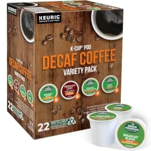 Keurig Green Mountain Coffee Roasters Decaf Coffee Variety Pack Single-Serve Keurig K-Cup Pods 22 Count - Decaf Variety Pack