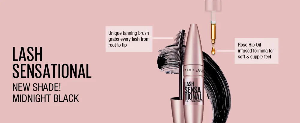 Maybelline Lash Sensational Boosting Eyelash Serum Makeup 0.18 Ounce - lash sensational new shade! midnight black