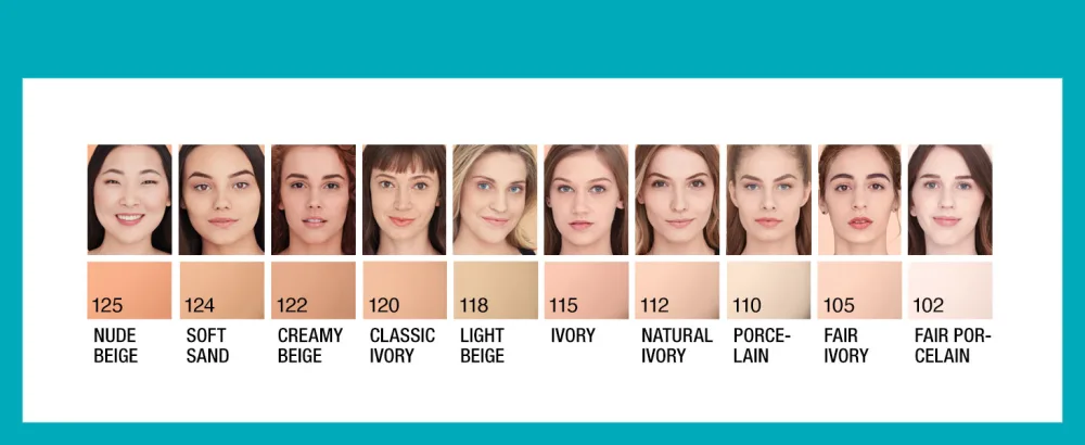 Maybelline Fit Me Matte + Poreless Liquid Foundation Makeup Fair Porcelain 1 fl; oz; Oil-Free Foundation - foundation for dark skin, matte finish foundation, foundation for oily skin