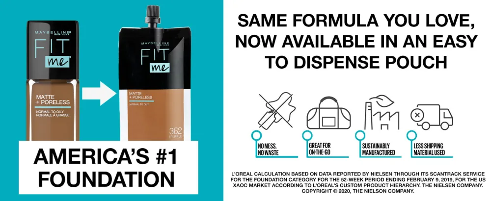 Maybelline Fit Me Matte + Poreless Liquid Foundation Makeup Fair Porcelain 1 fl; oz; Oil-Free Foundation - maybelline america