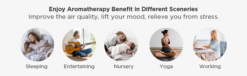 InnoGear Essential Oil Diffuser Upgraded Diffusers for Essential Oils Aromatherapy Diffuser Cool Mist Humidifier with 7 Colors Lights 2 Mist Mode Waterless Auto Off for Home Office Room Basic White - diffuser