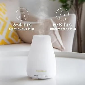 InnoGear Essential Oil Diffuser Upgraded Diffusers for Essential Oils Aromatherapy Diffuser Cool Mist Humidifier with 7 Colors Lights 2 Mist Mode Waterless Auto Off for Home Office Room Basic White - diffuser