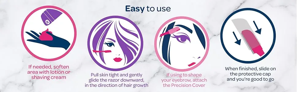 Schick Hydro Silk Touch-Up Multipurpose Exfoliating Dermaplaning Tool - Pack Of 3 - schick shiseido shisaido peach fuzz hair face razor for women tinkle fake mustache eyebrow trimmer