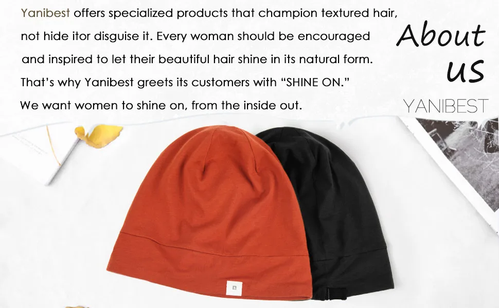 YANIBEST Silk Satin Bonnet Hair Cover Sleep Cap  - satin lined sleep cap