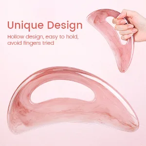 Gua Sha Massage device with handle (plastic) Larger Guasha scraping scraping tool for back neck face leg massage tool lymphatic drainage cellulite green 02-green - Einzigartiges Design