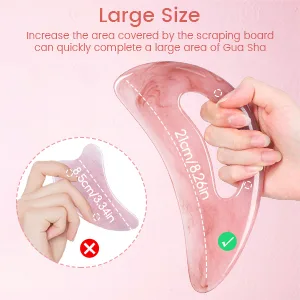Gua Sha Massage device with handle (plastic) Larger Guasha scraping scraping tool for back neck face leg massage tool lymphatic drainage cellulite green 02-green - große Größe