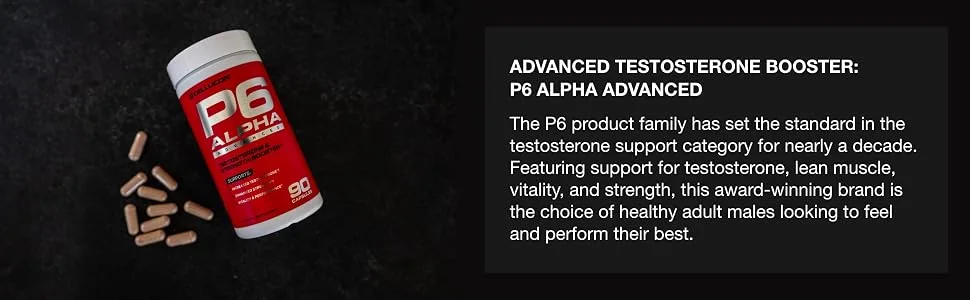 Cellucor P6 Alpha Advanced Testosterone & Strength Booster - 90 Capsules - capsules