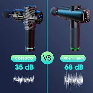 Cotsoco massage gun massage gun for back neck and shoulder quiet electrical massage device with 10 massage heads and 30 speeds muscle massage device for deep tissue (carbon) ... - product information 25