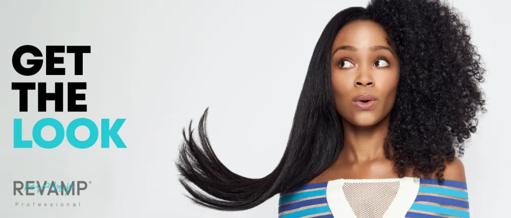 Revamp ProGloss Beach Big Waver - three -wave iron for waves with an extra gloss curling iron for Beach Waves enriched with prowl oils for hair lock - Hero