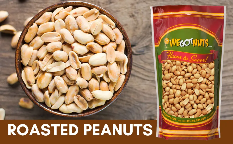 We Got Nuts Peanuts Dry Roasted Unsalted Blanched - 5 Lbs - Roasted Peanuts