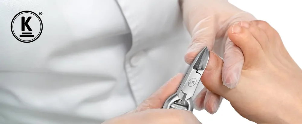 K-Pro nail clippers large for extremely strong hard thick toenails made of stainless steel - Nagelzange mit Verschluss 55