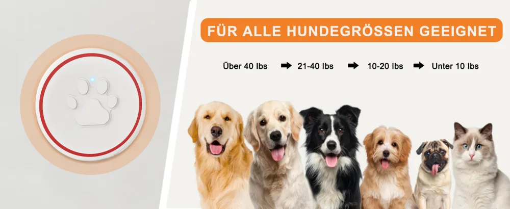 Chunhee wireless dog door bell/pet door bells sensor touched/recipient socket 55 ringtones and 5 steps adjustable volume/waterproof transmitter set d - product information 12