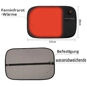 Thermrup Mobile Heated Seat Cushion USB Operation with 3-Level Temperature Control for Home and Outdoor Washable (Seat Cushion) - wärme