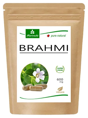 Brahmi capsules (500mg) - memory concentration anti -aging - 2 months stock - vegan and without additives - memory plant - 120 pieces by Moriveda - Produkt