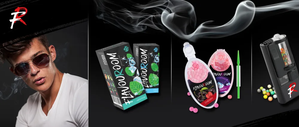 Flavoroom aroma click - 100 premium balls set i intensive flavor with practical box I Simple use for DIY mint water melon pleasure - FLAVOUROOM