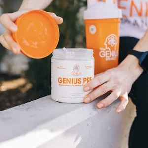 Genius Pre Workout Caffeine-Free - Blue Raspberry - 20 Servings - product information 5