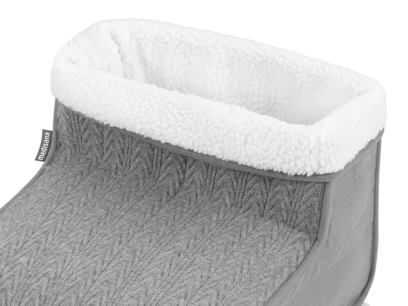 Medisana FW 150 foot warmers in the knitting pattern electrical foot heating 3 temperature levels automatic switch -off overheating protection fluffy washable inner lining - FW 150