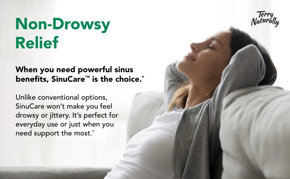 Terry Naturally SinuCare 320 mg Eucalyptus & Myrtle Oil Complex - 60 Softgels  - Non-Drowsy Relief