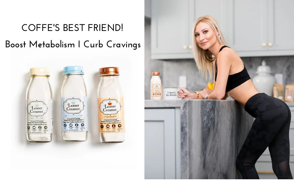 Leaner Creamer Coffee Creamer Sugar Free - Hazelnut - 20 Servings - BOOST METABOLISM, CURB CRAVINGS