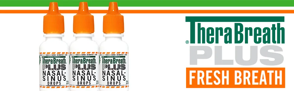 TheraBreath Plus Clinical Formula Nasal Sinus Drops 0.5 Ounce - Pack of 3 - Therabreath