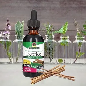 Nature's Answer Licorice Root Extract with Organic Low Alcohol  - 1 Oz - Licorice Root Low Alcohol Gluten Free Organic Alcohol traditional herbal remedies supplements