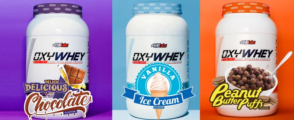 EHP Labs OxyWhey Lean Whey Protein - Delicious Chocolate -  27 Servings - OxyWhey