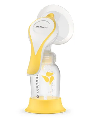 Medela Hand Milk Pump Harmony-Compact Swiss Design with Personal Fit Flex Breasthap and Medela 2-Phase Expression Technology 1 piece (1 SPACE) - Harmony