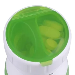 Opret tablet mortar with deposit compartment turn tablets crush mortar multifunctional ceramic tablet scales dismantling miner pill mortar Medicine m ser Pill crusher grinder blue - pillendose