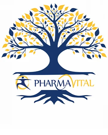 Pharmavital Vegan MSM & Vitamin C capsules from Germany (400 pieces) high dose with 1000mg methylsulfonylmethane per capsule - baum logo