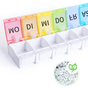 Opret tablet box German Pillendose 7 days of rainbow medication box weeks tablet box small oak to open for multi -colored - pillendose 7 tage