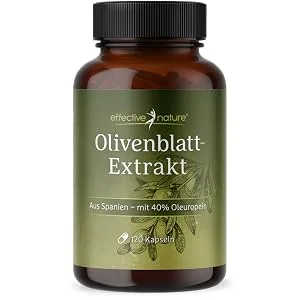 Oliveblatte extract capsules high -dose - 120 capsules with 750 mg per day - olive leaf extract with 300 mg oleuropein - is enough for 2 months - vegan - Olivenblattextrakt