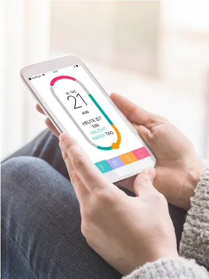 trackleCatch - cycle and contraception computer according to NFP with free app T V certified - trackleCatch App Zyklus