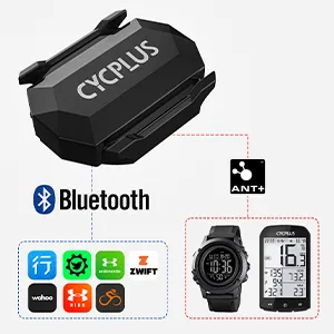 CYCPLUS Bicycle Cadence Sensor or Speed Sensor Dual Module Bluetooth and ANT + Boner - Fahrrad Trittfrequenzsensor