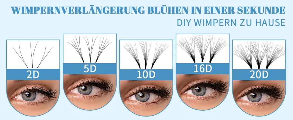 Self-fleing eyelashes 0.05 strength 8-14mm Easy fan lashes for volume technology eyelash extensions d curl volume eyelashes Self-fleed eyelashes for volume technology (0.05-d-mix8-14) MIX (8-14) 0.05mm-D - product information 20