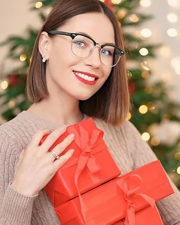CGID CN79 Classic nerd glasses ellipse 40s 50s panto glasses vintage look clear lens transparent - 8056???1