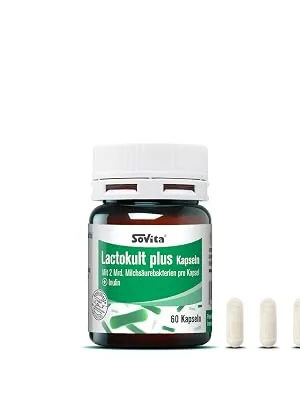 Lactokult plus capsules | With 2 billion lactic acid bacteria per capsule + inulin | Dietary supplement | 60 capsules - lactokult