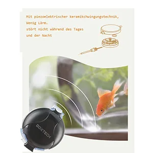 Box -tech oxygen pump mini quiet aquarium oxygen air pump with air stone and silicone hose for fish pools and the nano aquariums white - Sauerstoffpumpe