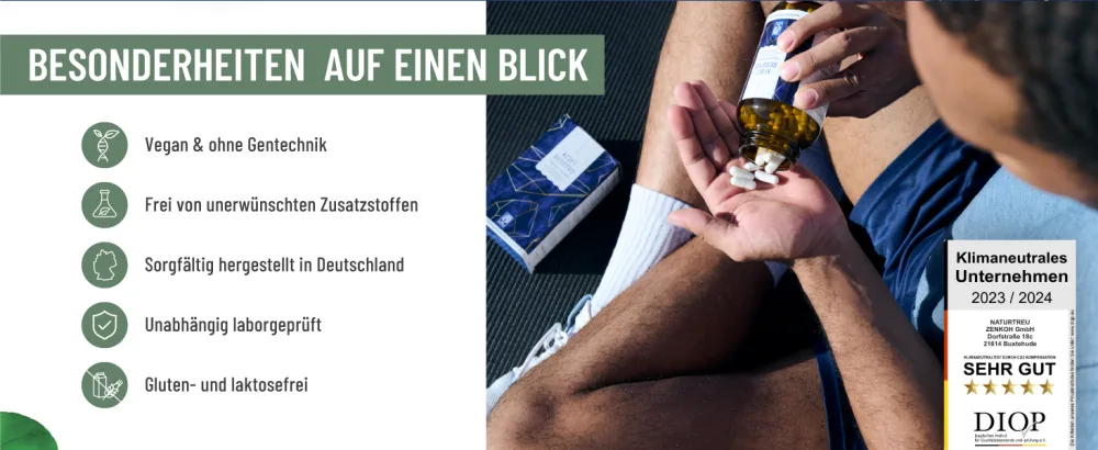 Magnesium complex high dose - complex with: magnesium citrate bisglycinate magnesium malate and magnesium oxide - vegan - 180 capsules - Kraftreserve Besonderheiten auf einen Blick